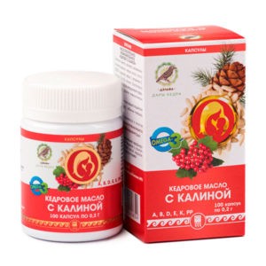 Масло кедровое с калиной (витамином Е)